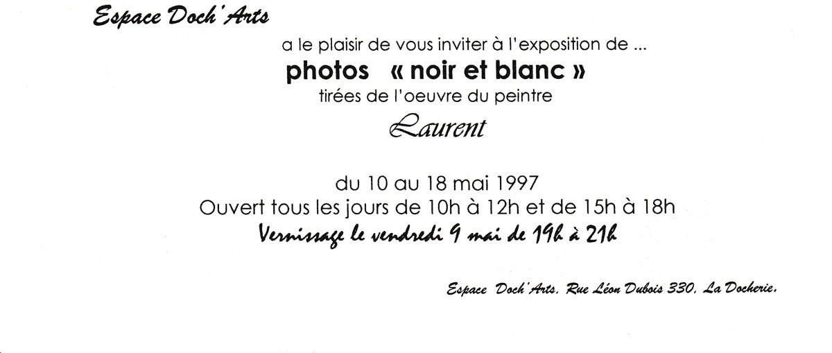 Exposition de photos noir et blanc à l’Espace Doch’Arts