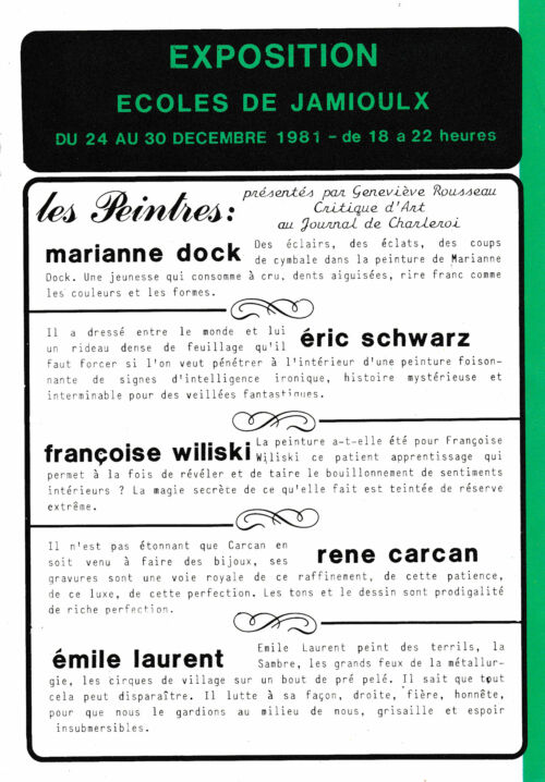 Emile Laurent Exposition Jamioulx 1981