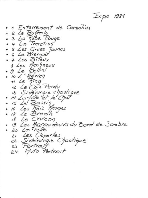 Emile Laurent exposition galerie Beciani 1981