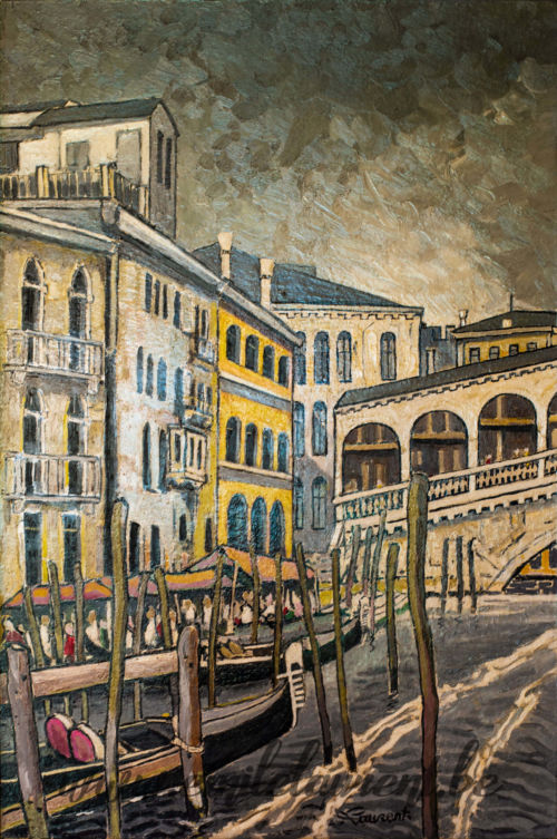 <b>L'échappée</b><br>
Emile Laurent<br>
2003<br>
Huile 40x50<br>
Collection privée L'échappée Emile Laurent 2003