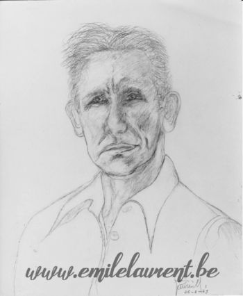 <b>Autoportrait</b><br>
Emile Laurent<br>
1979<br>
Mine de plomb 33x42<br>
Collection privée Autoportrait Emile Laurent 1979