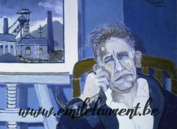 <b>Autoportrait</b>
Emile Laurent<br>
1983<br>
Huile 40x50<br>
Collection privée Autoportrait Emile Laurent 1983