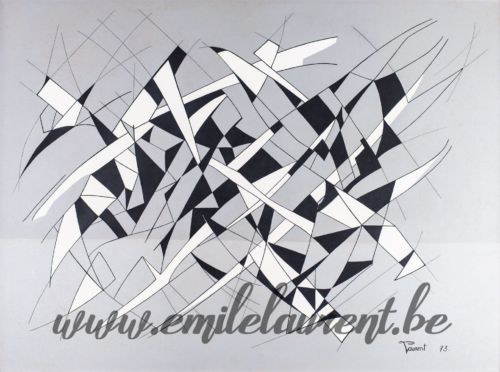 <b>En Apesanteur</b><br>
Emile Laurent<br>
1973<br>
Huile 119x87<br>
Collection privée En Apesanteur Emile Laurent 1973