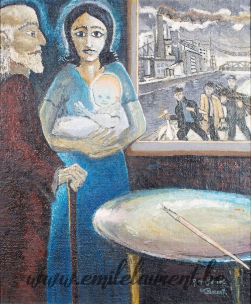 <b>Épiphanie</b><br>
Emile Laurent<br>
1978<br>
Huile 60x70<br>
Collection privée Épiphanie Emile Laurent 1978