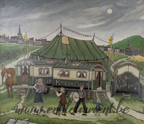 <b>La Répétition</b><br>
Emile Laurent<br>
1965<br>
Huile 60x70<br>
Collection privée La Répétition Emile Laurent 1965