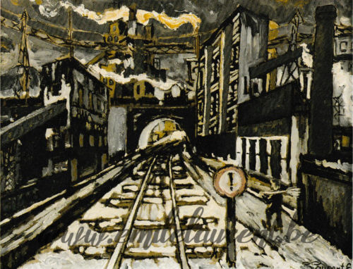 <b>Le Chemin de la Longue Habitude</b><br>
Emile Laurent<br>
1977<br>
Huile 28X36<br>
Collection privée Le Chemin de la Longue Habitude Emile Laurent 1977