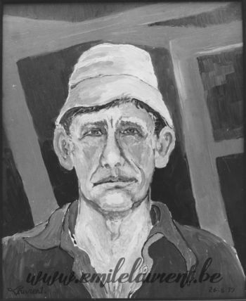 <b>Le Clown</b><br>
Emile Laurent<br>
1979<br>
Huile 50x60<br>
<i>Autoportrait</i><br>
Collection privée Le Clown Emile Laurent 1979