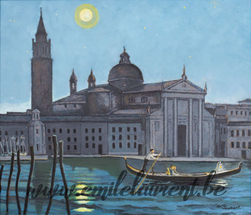 <b>Nocturne</b><br>
Emile Laurent<br>
2004<br>
Huile 60x70<br>
Collection privée Nocturne Emile Laurent 2004