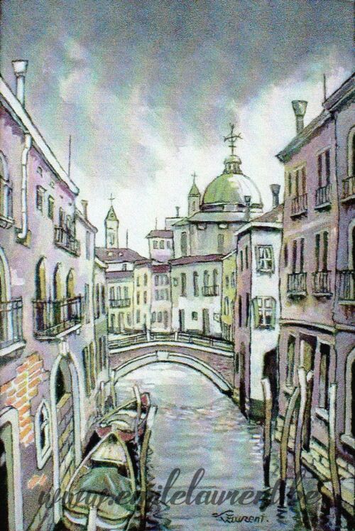 <b>Un Rio perdu</b><br>
Emile Laurent<br>
2004<br>
Huile<br>
Collection privée Emile Laurent Venise un rio perdu