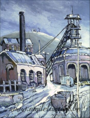 <b>Vieille fosse</b><br>
Emile Laurent<br>
1984<br>
Huile 40x50<br>
Collection privée Vieille fosse Emile Laurent 1984