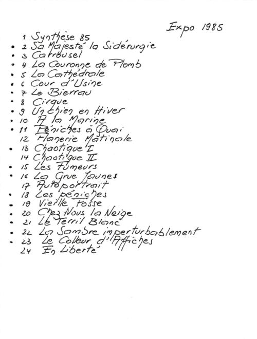 Emile Laurent exposition galerie Beciani 1985