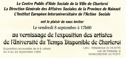 Emile Laurent exposition université temps disponible 1995