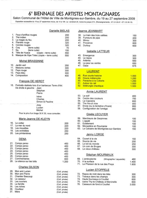 Emile Laurent biennale montagnards 2009
