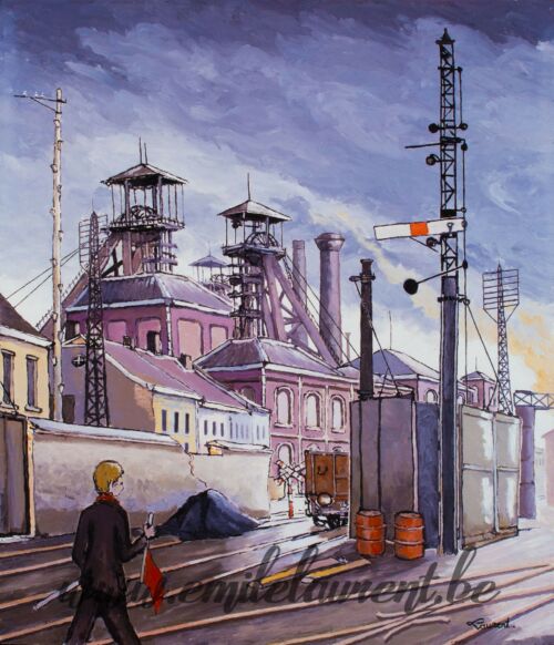 <b>A la recherche du temps perdu</b><br>
Emile Laurent<br>
1987<br>
Huile<br>
Collection privée Emile Laurent a la recherche du temps perdu