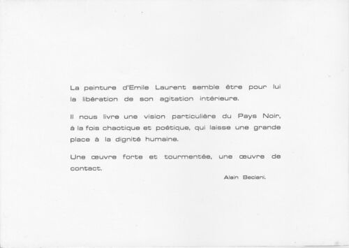 Emile Laurent exposition galerie Beciani 1979