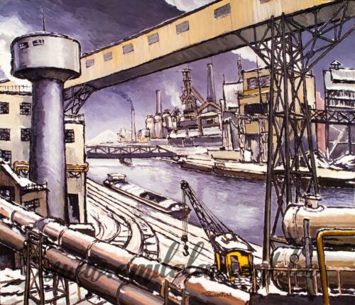 <b>La trouée</b><br>
Emile Laurent<br>
1981<br>
Huile<br>
Collection privée Emile Laurent la trouée