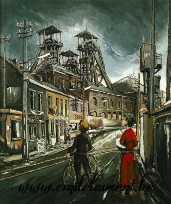 <b>La Robe Rouge</b><br>
Emile Laurent<br>
1981<br>
Huile 75X63<br>
Collection privée Emile Laurent la robe rouge
