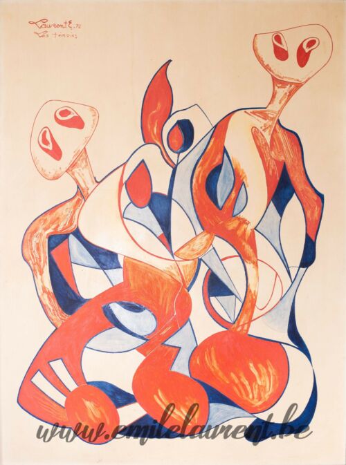 <b>Les Témoins</b><br>
Emile Laurent<br>
1972<br>
Collection privée Emile Laurent les témoins 1972